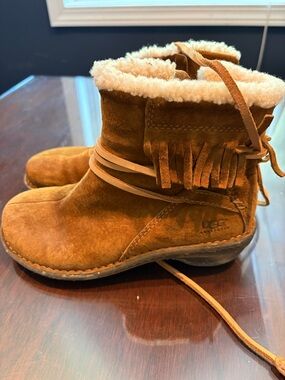 UGG Brown Winter Boots Suede Ankle Style